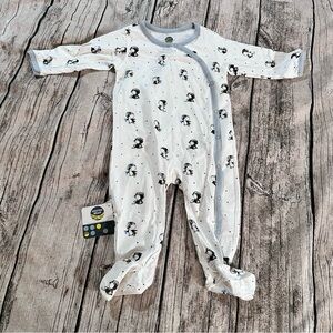 NWT Nested Bean Penguin Pattern Bamboo Footie Unisex Size 6-12 Months